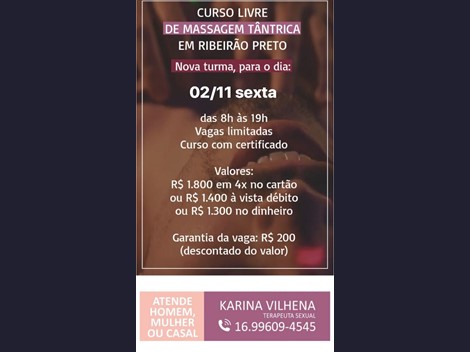 Curso de Massagem Tântrica em Ribeirão Preto